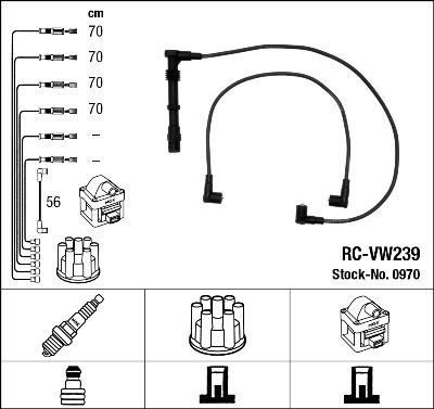 NGK 0970 - Kit cavi accensione www.autoricambit.com