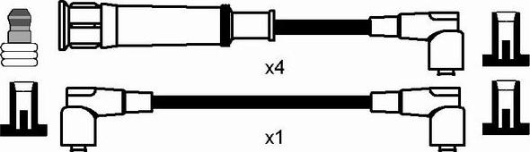 NGK 0556 - Kit cavi accensione www.autoricambit.com