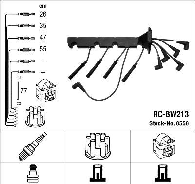 NGK 0556 - Kit cavi accensione www.autoricambit.com