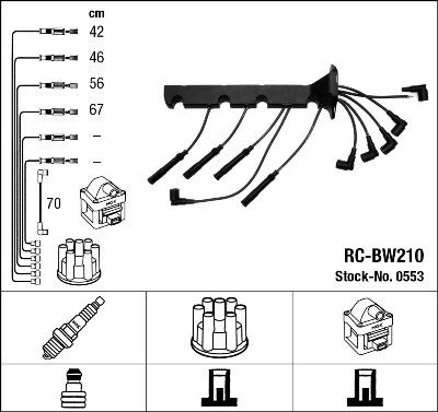 NGK 0553 - Kit cavi accensione www.autoricambit.com