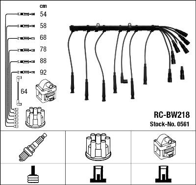 NGK 0561 - Kit cavi accensione www.autoricambit.com