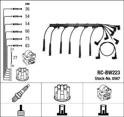 NGK 0567 - Kit cavi accensione www.autoricambit.com