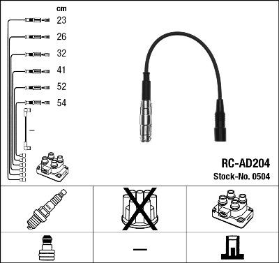 NGK 0504 - Kit cavi accensione www.autoricambit.com