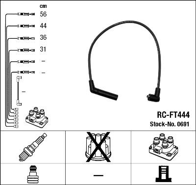 NGK 0691 - Kit cavi accensione www.autoricambit.com