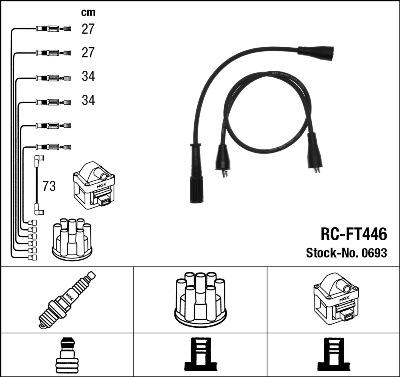 NGK 0693 - Kit cavi accensione www.autoricambit.com