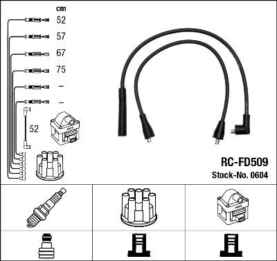 NGK 0604 - Kit cavi accensione www.autoricambit.com