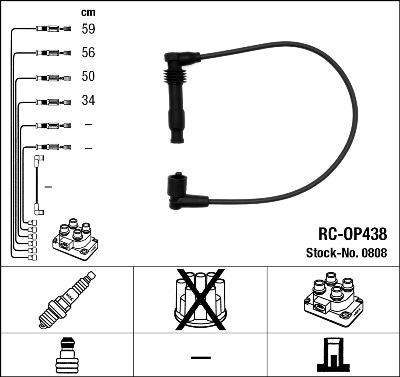 NGK 0808 - Kit cavi accensione www.autoricambit.com