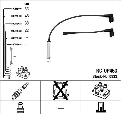 NGK 0833 - Kit cavi accensione www.autoricambit.com