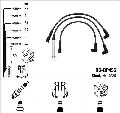 NGK 0825 - Kit cavi accensione www.autoricambit.com