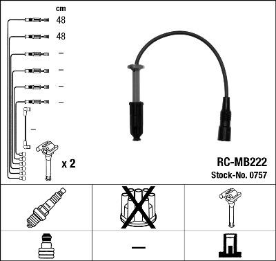 NGK 0757 - Kit cavi accensione www.autoricambit.com