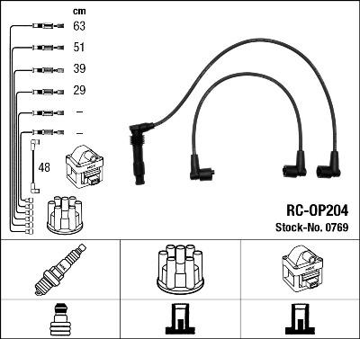 NGK 0769 - Kit cavi accensione www.autoricambit.com