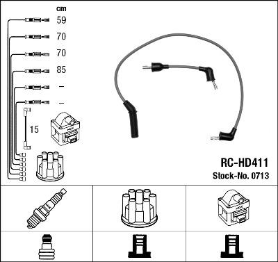 NGK 0713 - Kit cavi accensione www.autoricambit.com