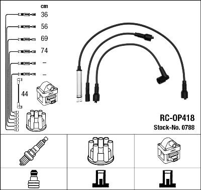 NGK 0788 - Kit cavi accensione www.autoricambit.com