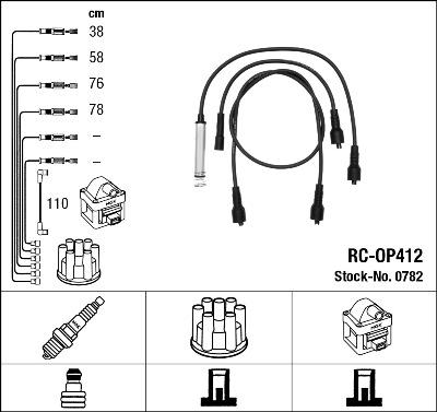 NGK 0782 - Kit cavi accensione www.autoricambit.com