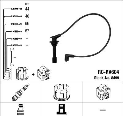 NGK 8499 - Kit cavi accensione www.autoricambit.com