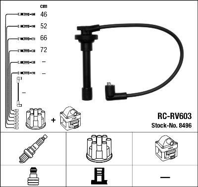 NGK 8496 - Kit cavi accensione www.autoricambit.com