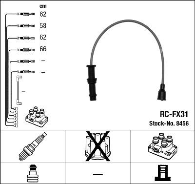 NGK 8456 - Kit cavi accensione www.autoricambit.com