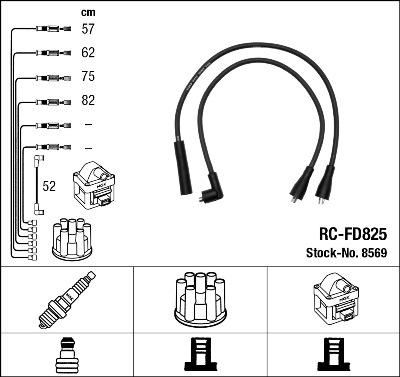 NGK 8569 - Kit cavi accensione www.autoricambit.com