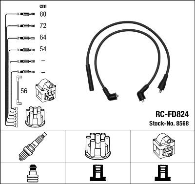 NGK 8568 - Kit cavi accensione www.autoricambit.com