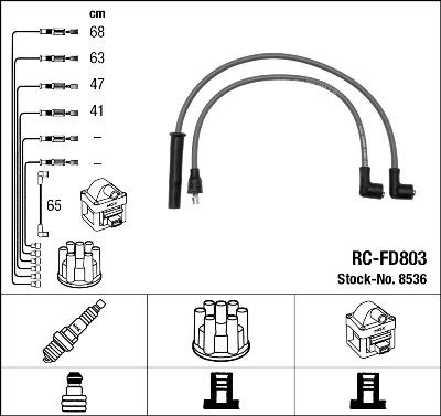 NGK 8536 - Kit cavi accensione www.autoricambit.com