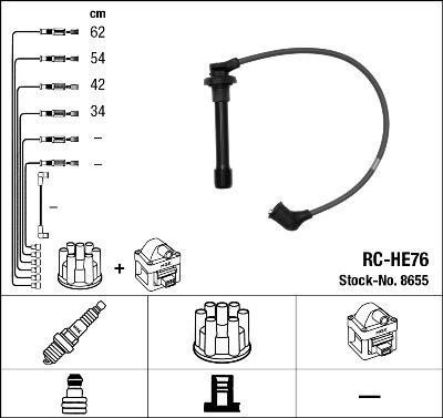 NGK 8655 - Kit cavi accensione www.autoricambit.com