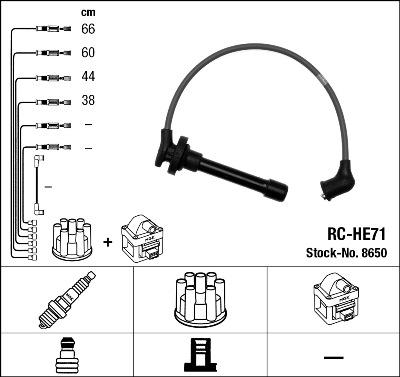 NGK 8650 - Kit cavi accensione www.autoricambit.com