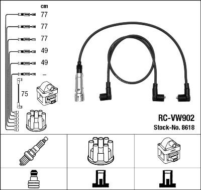 NGK 8618 - Kit cavi accensione www.autoricambit.com