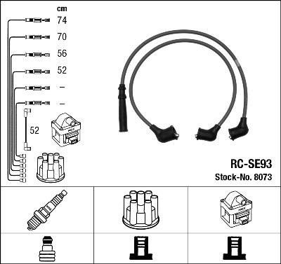 NGK 8073 - Kit cavi accensione www.autoricambit.com