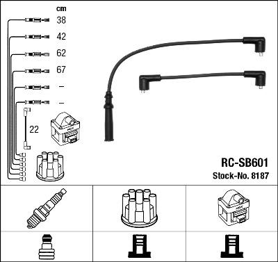 NGK 8187 - Kit cavi accensione www.autoricambit.com