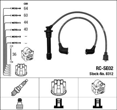 NGK 8312 - Kit cavi accensione www.autoricambit.com