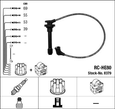 NGK 8379 - Kit cavi accensione www.autoricambit.com