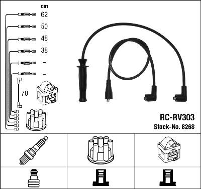 NGK 8268 - Kit cavi accensione www.autoricambit.com