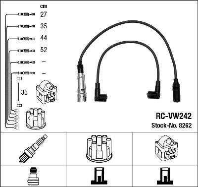 NGK 8262 - Kit cavi accensione www.autoricambit.com