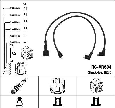 NGK 8230 - Kit cavi accensione www.autoricambit.com