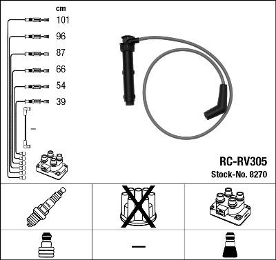 NGK 8270 - Kit cavi accensione www.autoricambit.com