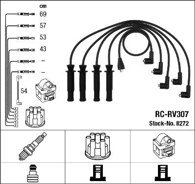 NGK 8272 - Kit cavi accensione www.autoricambit.com