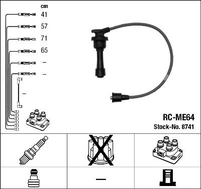 NGK 8741 - Kit cavi accensione www.autoricambit.com