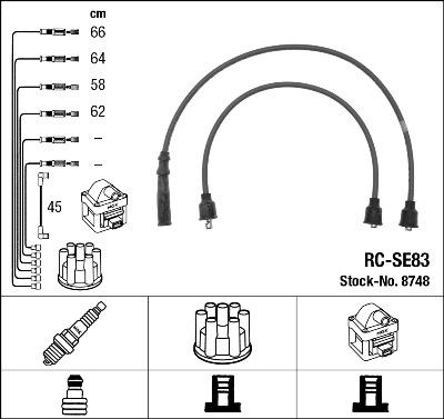 NGK 8748 - Kit cavi accensione www.autoricambit.com