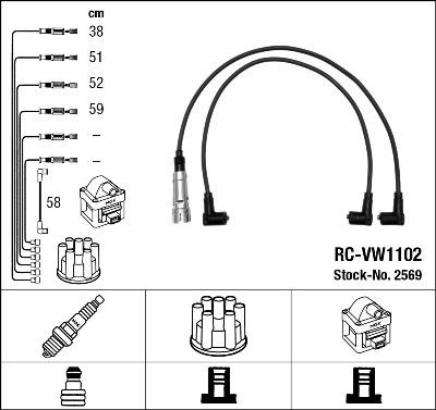 NGK 2569 - Kit cavi accensione www.autoricambit.com