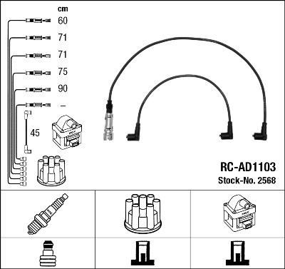 NGK 2568 - Kit cavi accensione www.autoricambit.com