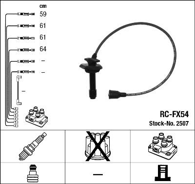 NGK 2507 - Kit cavi accensione www.autoricambit.com