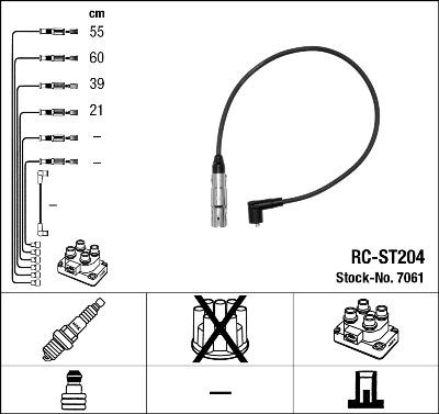 NGK 7061 - Kit cavi accensione www.autoricambit.com