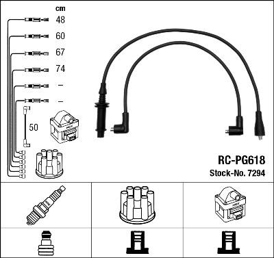 NGK 7294 - Kit cavi accensione www.autoricambit.com