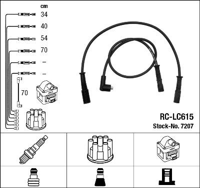 NGK 7207 - Kit cavi accensione www.autoricambit.com