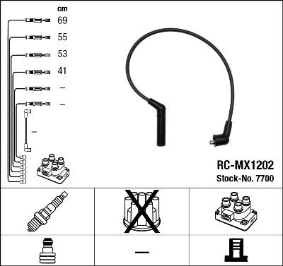 NGK 7700 - Kit cavi accensione www.autoricambit.com