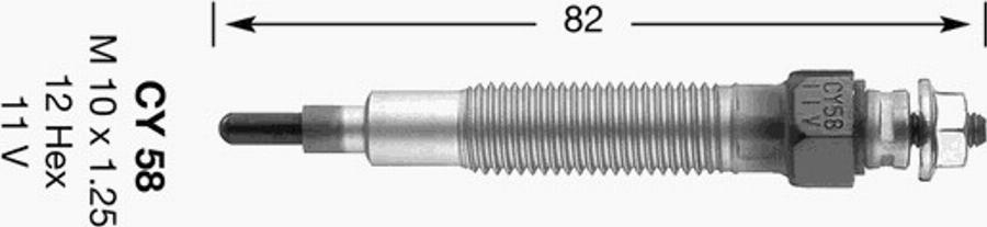 NGK CY58 - Candeletta www.autoricambit.com