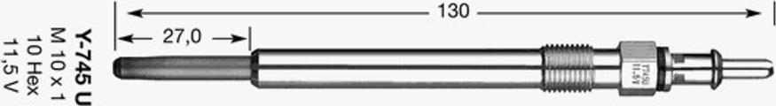NGK Y-745U - Candeletta www.autoricambit.com