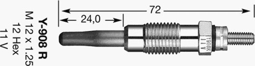 NGK Y-908R - Candeletta www.autoricambit.com