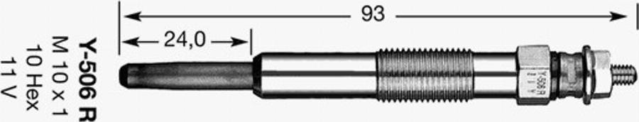 NGK Y-506R - Candeletta www.autoricambit.com