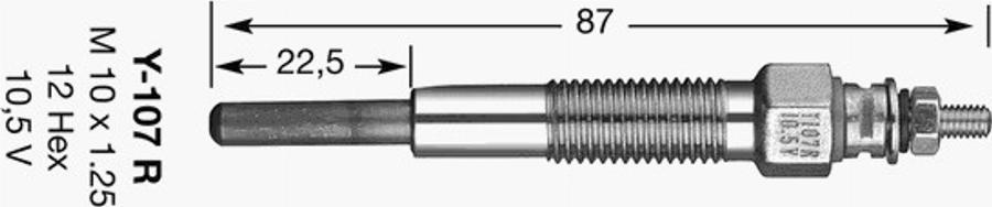 NGK Y 107 R - Candeletta www.autoricambit.com